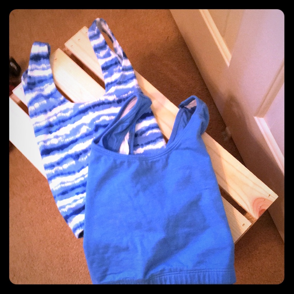 2  sports bras new soft cotton spandex